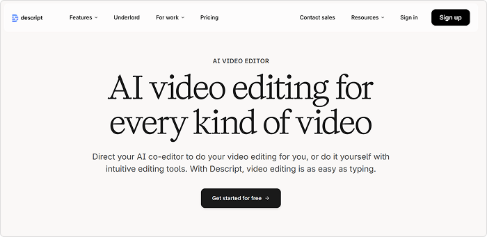Descript - Software zum Erstellen von Erklärvideos
