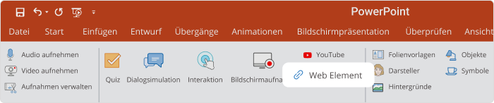 PowerPoint zusammenführen: Web Element