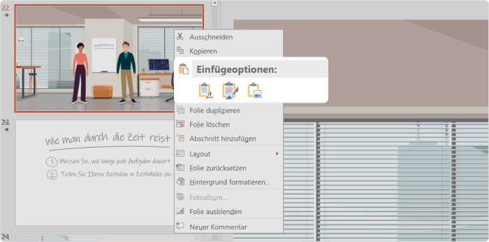 PowerPoint zusammenführen: Einfügeoptionen