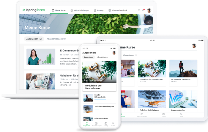 Qualifikationsmatrix-Software iSpring LMS
