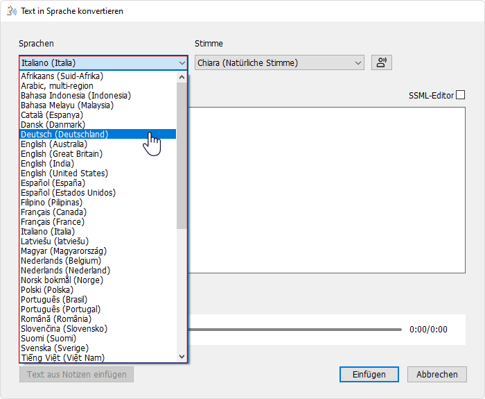 cni5: Text-to-Speech-Feature