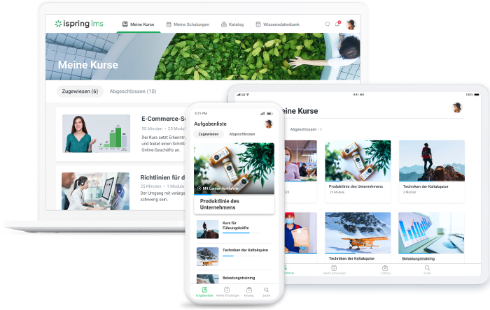 Zugriff über mobile Geräte Professioneller Einarbeitungsplan mit iSpring LMS erstellen