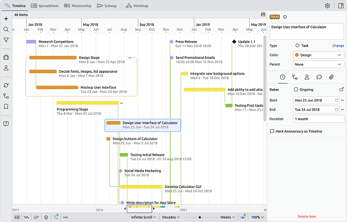 Zeitstrahl mit Aeon Timeline erstellen