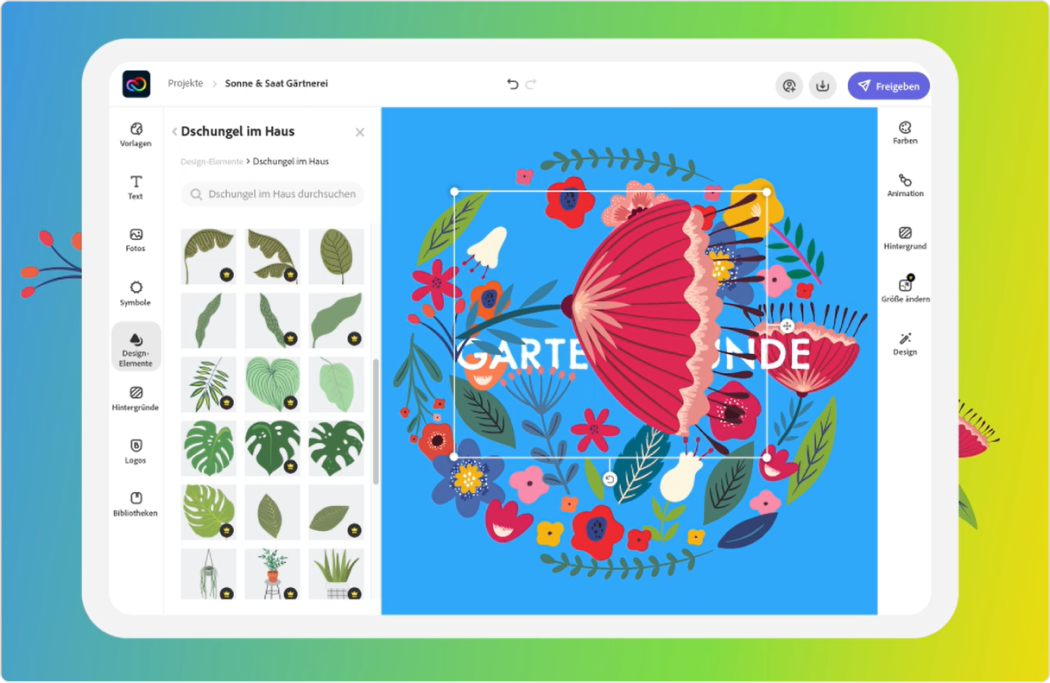 Zeitstrahl mit Adobe Express erstellen