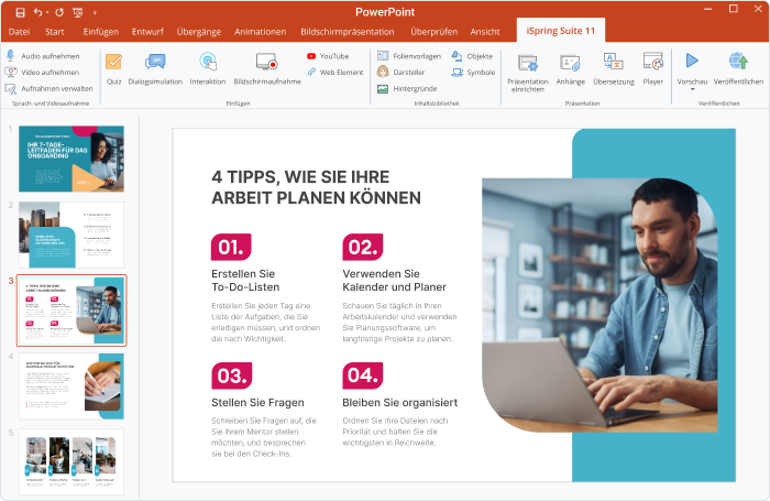 Online-Kurs mit iSpring Suite erstellen