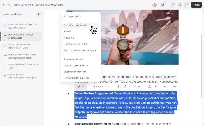 Online-Kurs mit iSpring Suite AI erstellen