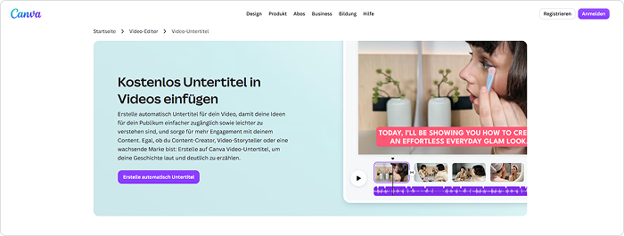 Canva Video-Untertitel mit Canva erstellen