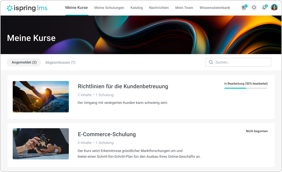 iSpring LMS Blended Learning mit iSpring LMS