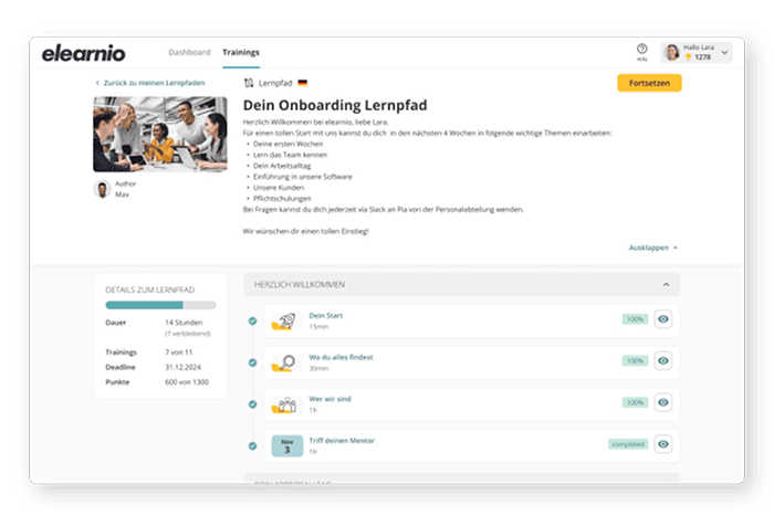 elearnio LMS-System elearnio