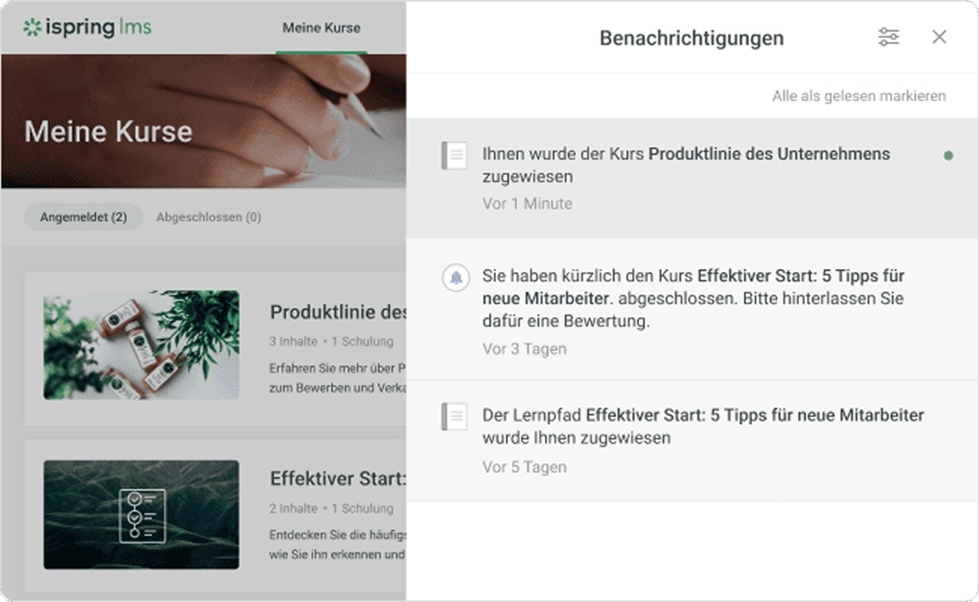 Automatisierte Erinnerungen Blended Learning: automatisierte Erinnerungen