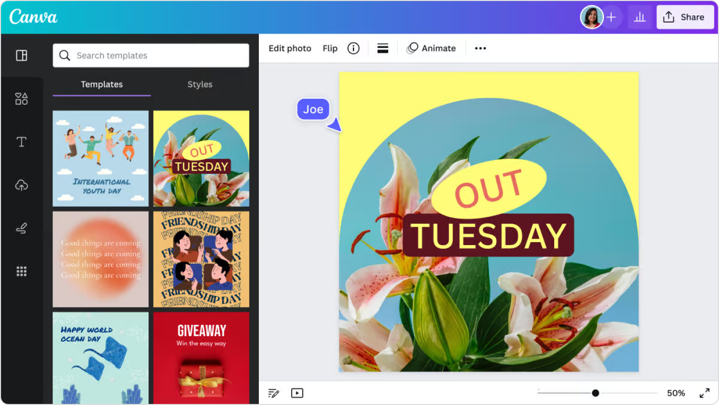 Canva Text in Bild mit Canva einfügen