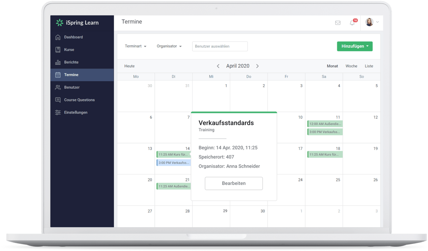 Cloud LMS für Online-Unternehmensschulungen | iSpring Learn